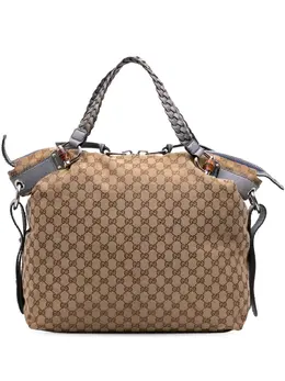 Gucci 2016-2025 Large GG Canvas Bamboo Bar tote bag 31768343