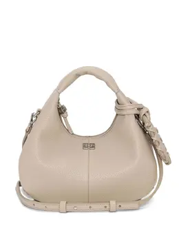 Ganni mini textured leather tote bag 30540807