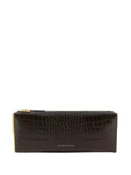 Elisabetta Franchi small crocodile-embossed clutch bag 31287206