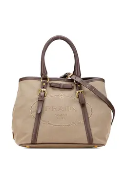 Prada 2010-2025 Canvas Canapa Logo Bow satchel 31758986