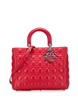 Christian Dior 2010 Large Lambskin Cannage Lady Dior satchel 31772277
