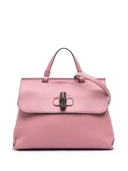 Gucci 2016-2025 Medium Leather Bamboo Daily satchel 31766892