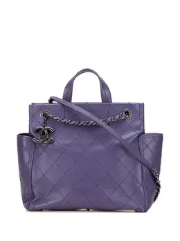 Chanel 2015-2016 Small CC Quilted Calfskin Pocket Tote satchel 31777773