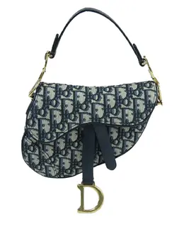 Christian Dior 2018 Mini Oblique Canvas Saddle Bag satchel 31797444