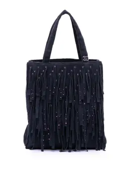 Chanel 2000-2002 Mini Suede Studded Fringe tote bag 31785836