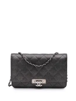 Chanel 2019 Quilted Metallic Caviar Golden Class Wallet On Chain crossbody bag 31786414