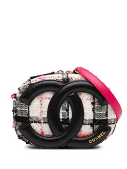 Chanel 2020 Tweed and Lambskin Coco Midnight Camera Bag crossbody bag 31800442