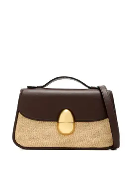 Neous leather woven satchel 30678362