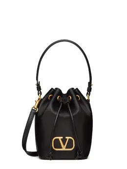 Valentino Garavani-Vlogo Leather Bucket Bag-Donna 52417501593940