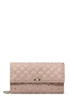 Valentino Garavani-Rockstud Spike Leather Shoulder Bag-Donna 52417507754324