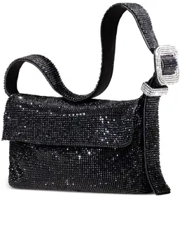 Benedetta Bruzziches crystal-embellished buckle shoulder bag 31313631