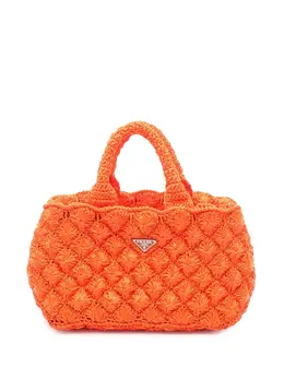 Prada 2013-2025 Raffia Canapa Rombi satchel 31810777