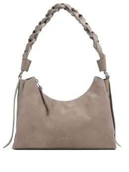 Coccinelle small Boheme braided-handle suede shoulder bag 31005402
