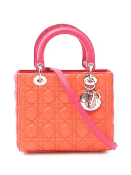Christian Dior 2013 Medium Bicolor Lambskin Cannage Lady Dior satchel 31810821