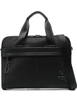Karl Lagerfeld logo-plaque laptop bag 31667090