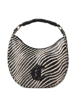 Just Cavalli zebra-print woven shoulder bag 30997136