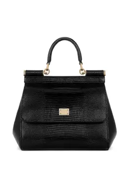 Dolce & Gabbana medium Sicily embossed-leather top-handle tote bag 26518064
