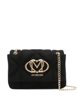Love Moschino quilted logo-plaque cross body bag 31669620