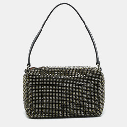 Alexander Wang Green Crystal Embellished Mini Heiress Pouch Bag 1201003