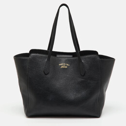 Gucci Black Pebbled Leather Medium Swing Tote 1200957