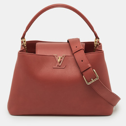 Louis Vuitton Rust Leather Souple Capucines GM Bag 1200939