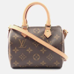 Louis Vuitton Nano Speedy Crossbody Shoulder Bag M61252 Monogram Canvas Used Lv 1200334