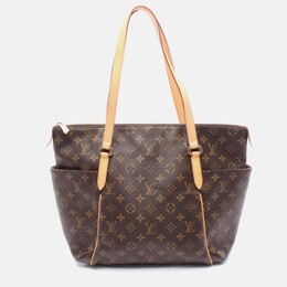 Louis Vuitton Totally Mm Shoulder Tote Bag M56689 Monogram Canvas Brown Used Lv 1200319