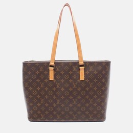 Louis Vuitton Luco Shoulder Tote Bag M51155 Monogram Canvas Leather Used Women 1200294