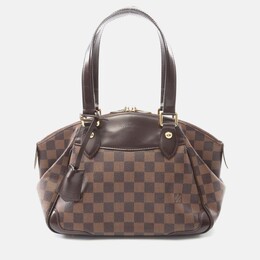Louis Vuitton Verona Pm Shoulder Bag N41117 Damier Canvas Leather Ebene Used Lv 1200251