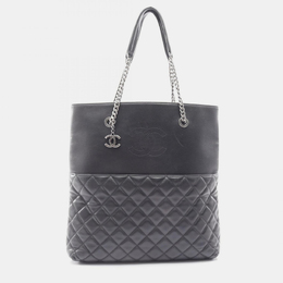 Chanel Matelasse Black Lambskin Chain Shoulder Bag 1200187