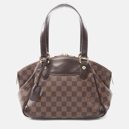 Louis Vuitton Verona Pm Shoulder Bag N41117 Damier Canvas Leather Ebene Used Lv 1200255