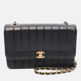 Chanel Mademoiselle Black Lambskin GHW Crossbody Chain Shoulder Bag 1200219