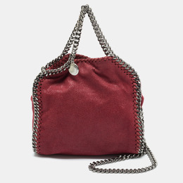 Stella McCartney Burgundy Faux Suede Tiny Falabella Tote 1199870