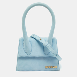 Jacquemus Light Blue Nubuck Leather Le Chiquito Moyen Top Handle Bag 1199867