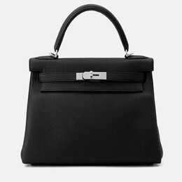 Hermes Kelly 28 Black Togo Leather Shoulder Bag 1200145