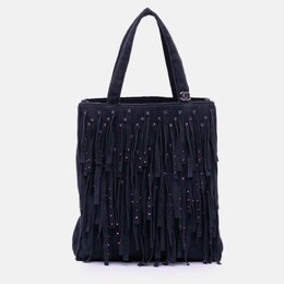 Chanel Purple Mini Suede Studded Fringe Tote 1199603
