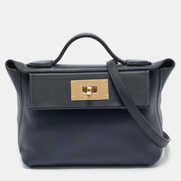 Hermes Bleu Nuit/Caban Evercolor and Swift Leather Permabrass Finish 24/24 21 Bag 1198669