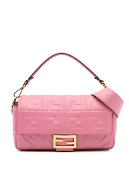 Fendi 2010-2025 Zucca Embossed Leather Baguette satchel 31828194