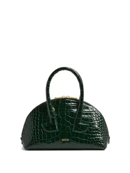 Patou Le Patou Bowling crocodile-embossed half-moon bag 30300238