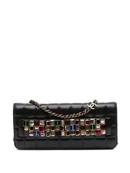 Chanel 2010-2011 Paris Byzance Lambskin Jeweled Evening Clutch with Chain crossbody bag 31826896