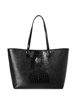 Philipp Plein Crystal Skull crocodile-print tote bag 31352201