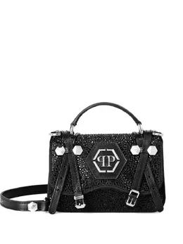 Philipp Plein small Hexagon rhinestone-embellished clutch bag 31352203