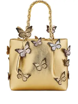 Aquazzura Papillon butterfly-embellished chain tote bag 24387078