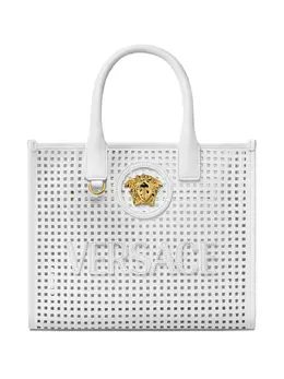 Versace small medusa-plaque perforated tote bag 29867430