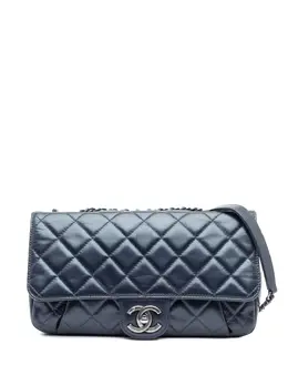 Chanel 2016-2017 Quilted Glazed Calfskin Coco Pleats Flap crossbody bag 31826499