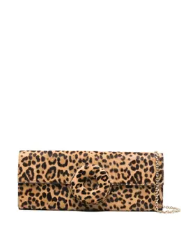 Aquazzura leopard-print ring-detail clutch 31303255
