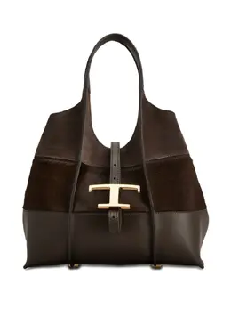 Tod's T-buckle suede leather tote bag 31085114