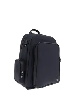 Emporio Armani logo-patch adjustable backpack 31341835