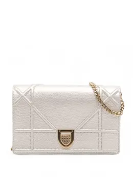 Christian Dior 2017 Metallic Grained Calfskin Diorama Wallet On Chain crossbody bag 31826586