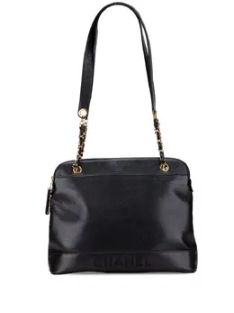 Chanel 1996-1997 Caviar Logo shoulder bag 31820057